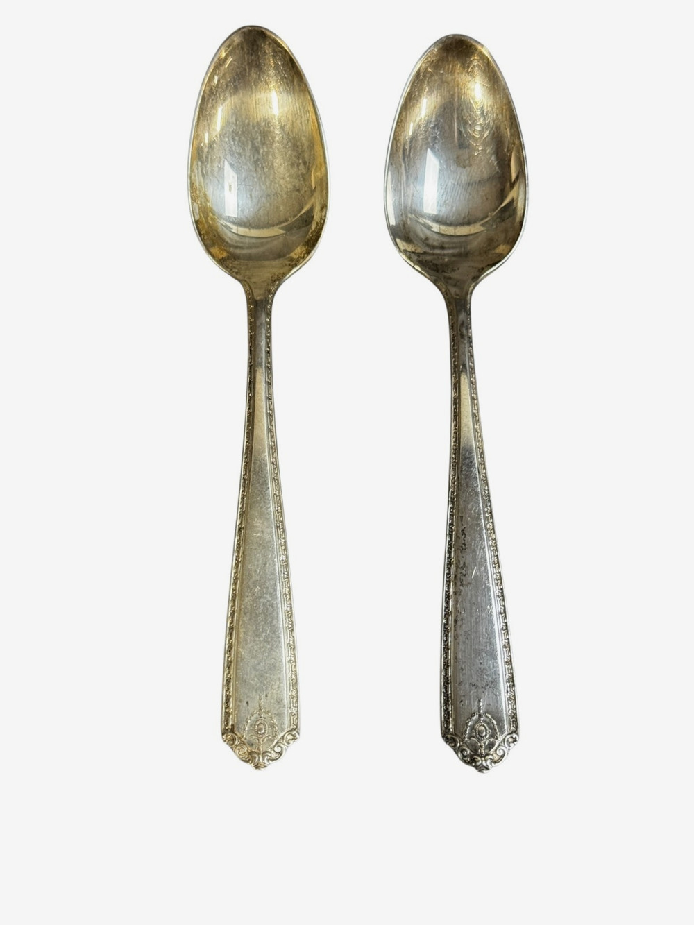 Qty 2 - Vintage 1940s Sterling Silver Lady Hilton By Westmorland Short Spoons
